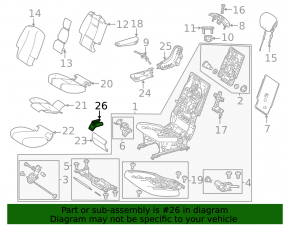 The rear right seat runner plug, front left Mercedes X167 GLS 450 20-22, black, is broken