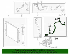 Air conditioning pipe compressor-heater second Mercedes H247 GLA 24-26 M260