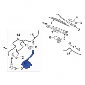 Washer reservoir Ford Flex 09-12 dorest, without motor