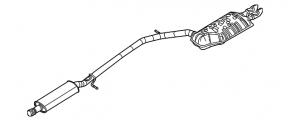 Ford Flex 09-12 pre-rest exhaust track