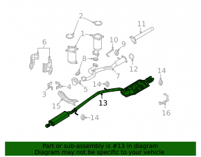 Ford Flex 09-12 pre-rest exhaust track