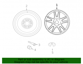Wheel disk R17 x 7J ET45 5*114.3 Infiniti G25 G37 06-15