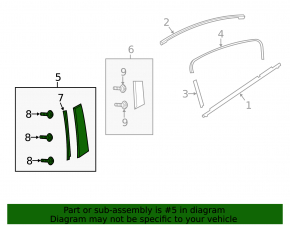 Door trim side rear left Mazda 6 13-17 front