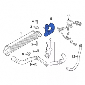 Right pipe Ford Escape mk3 17-19 2.0T