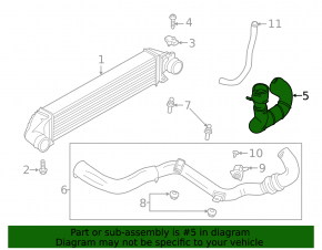 Right pipe Ford Escape mk3 17-19 2.0T