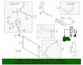 Flange left pipe cooling system Mazda CX-30 20-22 2.5