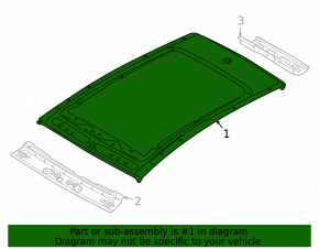 Metal roof for Volkswagen ID.4 23-25 with panoramic windows