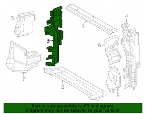 Right radiator deflector for Lexus RX350 RX450h 23-26 Japan built