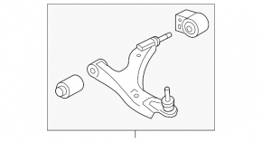 Lower control arm front left GMC Terrain 10-17