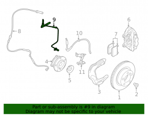 ABS sensor front left BMW 3 F30 12-18 RWD for adaptive cruise