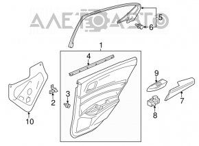 Rear left window control Acura ILX 13-22
