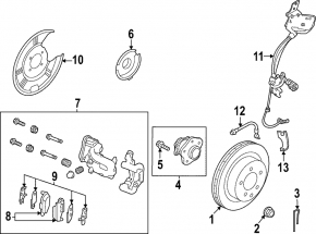 Rear left hub Nissan Altima 19-25 awd