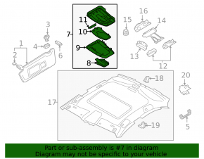 Front light assembly for Audi A4 B9 20-25, grey, sunroof finish, scratches, dry cleanable
