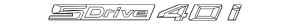 Emblem inscription S-Drive 40i trunk door BMW X5 G05 20-24
