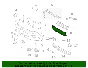 Lower grille front bumper Toyota Sequoia 08-17 for adaptive cruise