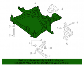 Front subframe Nissan Maxima A36 16- 3.5