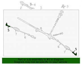 Right steering tip for Hyundai Kona 18-23
