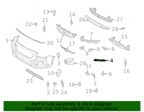 Left front bumper mount for Subaru Outback 22-25 Wilderness