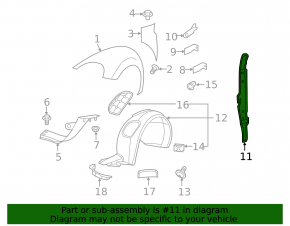 Left door-wing seal for VW Beetle 12-19