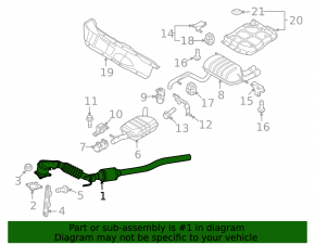 Intake pipe with catalytic converter VW Tiguan 09-18 with lambda probe
