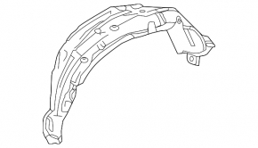 Rear right fender liner for Lexus NX 15-21