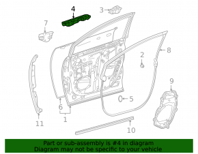 Toyota Sienna 21-24 Front Left Door Casing Seal Front