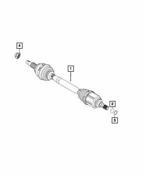 Front right axle drive for Jeep Compass 23-25 AWD automatic transmission