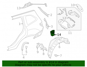 Left ventilation shield Subaru Forester 25-26