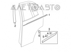 Suzuki Kizashi 10-15 rear left side door trim