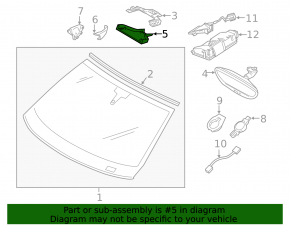 Interior mirror cover Porsche Panamera 12-16 for camera
