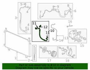 Air conditioning tube condenser-compressor Honda CRV 17-22 1.5