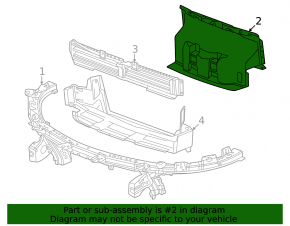 Upper radiator deflector Acura ZDX 24-26