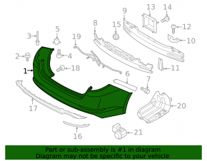 Kia Optima 2014-2016 Hybrid rear bumper