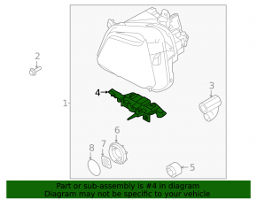 Lower left headlight mounting bracket for Hyundai Tucson 22-25