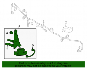 Blind Spot Sensor (BSM) right with bracket Kia Niro 20-22 HEV, PHEV, rusty bracket