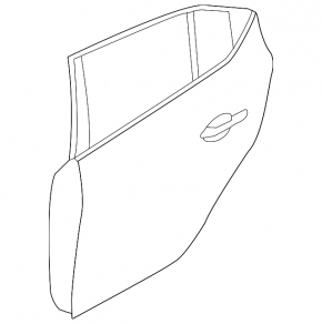Door bare rear left Mazda 3 14-18 BM