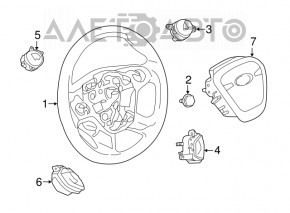 Steering wheel control buttons right bottom Ford C-max MK2 13-18