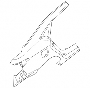 Quarter wing rear left Nissan Sentra 13-19