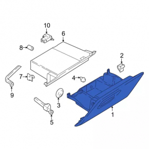 Ford Ecosport 18-22 glove compartment, black, scratches