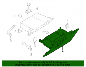 Ford Ecosport 18-22 glove compartment, black, scratches