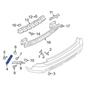 Rear Bumper Mount Outer Left Ford Escape MK4 20-