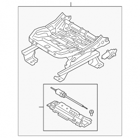 Left driver's seat runner for Ford Escape MK4 20-22 without frame