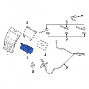 Radio tape recorder Ford Edge 21-24