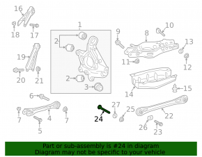 Cadillac CTS camber bolt 14-19 long
