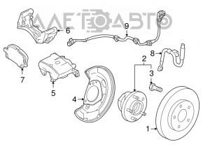 ABS sensor front right Chevrolet Volt 11-15