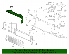Honda Accord 18-22 2.0 hybrid inverter radiator deflector
