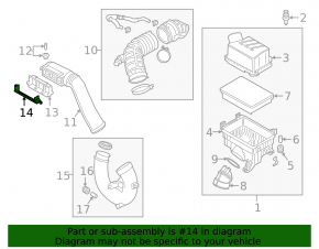 Air intake deflector Hyundai Kona 18-23 1.6, 2.0 usa