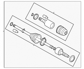 Front left half-shaft drive Subaru Impreza WRX GH 2008-2011 2.5T