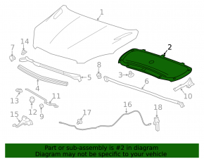 Chevrolet Trax 17-20 Hood Insulation