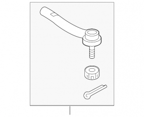 Steering tip right Toyota Highlander 08-13 hybrid